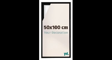 yd, Baklijst 50x100 cm Zwart Mat - Lijst voor Canvasdoek - MDF Lyon