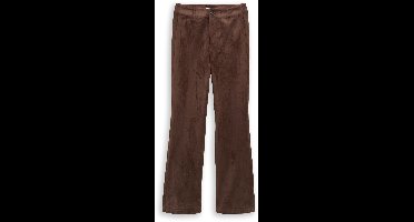 Tom Tailor Denim - Broek met uitlopende pijpen in suède-look - Maat XXL - cool dark brown