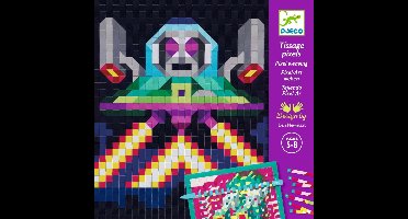 Djeco creatief papier Invaders - knutselset voor kinderen - FSC papier.