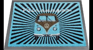 BRISA VW Collection - Volkswagen T1 Bulli Bus voetmat, deurmat, schone loopmat, voetvuilafstrijker (70x50 cm)