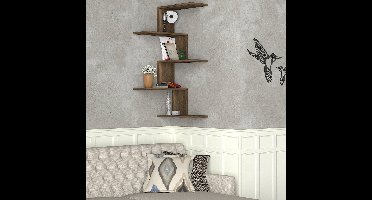 Skye Decor, Wandplank, Caniko - Walnut, Gemelamineerde spaanplaat, Walnoot, 51,5 x 29,6 x 109 cm