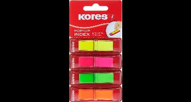 Kores Pagemarker Pop-up plakstrookjes, 45 x 12 mm, gesorteerde kleuren