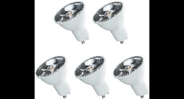 Spectrum LED Lamp GU10 230V 6W - 500 Lumen - 6000K Koud wit - Helder daglicht - Energiezuinig - 5 stuks