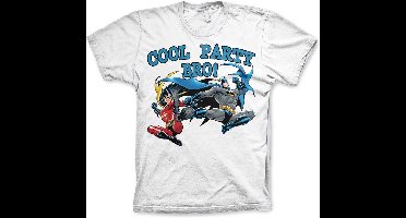 DC Comics Batman Heren Tshirt -L- Cool Party Bro! Wit