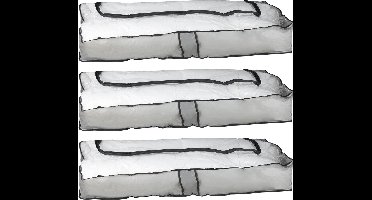 HI opbergtas/beschermhoes beddengoed/kleding - 3x - voor onder bed - 102 x 45 x 15 cm