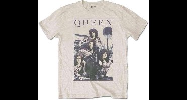 Queen - Vintage Frame Heren T-shirt - XL - Creme