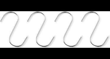 HENDI Set vleeshaken – roestvast staal – vaatwasmachinebestendig – 130x5 mm – 4 stuks