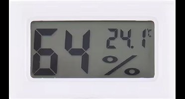 Scoby - 2-in-1 Digitale Hygrometer en Thermometer - Vochtigheids- en Temperatuurmeter - Wit