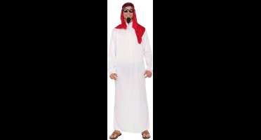 Witbaard Verkleedpak Arabier Heren Polyester Wit Maat Xl