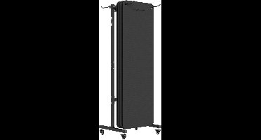 Tunturi Platinum Fitnessmat Rek + 6 Fitnessmatten EVA 180 cm Zwart - 15 mm Matten - Verrijdbaar Opbergrek
