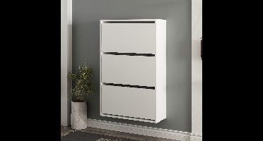 Skye Decor, Schoenenkast, Lupa 3 - White, Gemelamineerde spaanplaat, Wit, 70 x 25 x 109 cm
