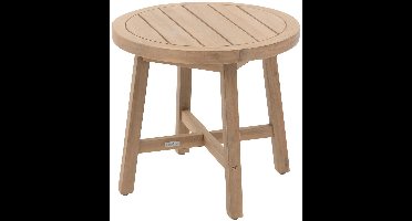 Ronde bijzettafel van acaciahout PAPOUASIE