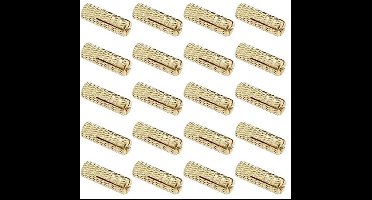 KARZO - 20PCS M4 Insteekankers Messing Wandanker Verlengingsbout Mof Messing Plug Bevestigingshardware voor Verankering in Beton Massieve Bakstenen
