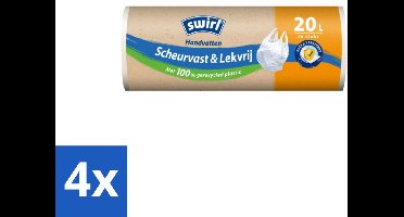 Swirl – Pedaalemmerzakken – 20 L – Handvat – 20 zakken - Voordeelverpakking - 4 stuks