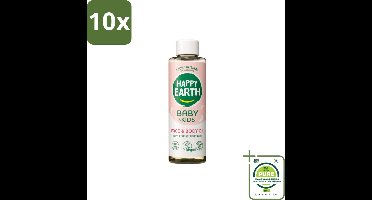 10 x Happy Earth – Face & Body Oil – 100% Natuurlijk Baby & Kids – 150 ml - Grootverpakking - Babyolie - Gezichtsolie - Lichaamsoil - Natuurlijke Huidverzorging - Babymassageolie