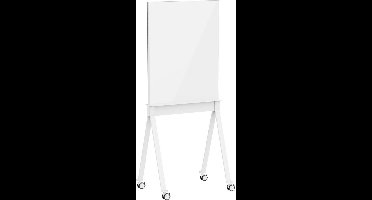 SpeaKa Professional Glazen magneetbord SP-SMW-001 (b x h) 760 mm x 959 mm Wit Incl. magneten Vierarmige voet met 4 wiel