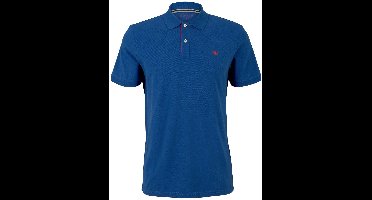 Tom Tailor - Piqué-poloshirt van katoen - Maat S - Advanced Blue