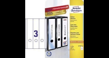 Avery-Zweckform Ordneretiketten L4759-10 61 x 297 mm Papier Wit Permanent hechtend 30 stuk(s)