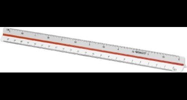 Westcott schaalstok - 30cm - schaal 1:20/25/33,33/50/75/100 - AC-E10161
