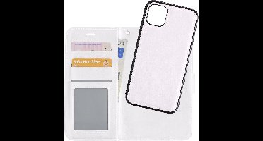 Hoesje - 2 in 1 - Geschikt voor Apple iPhone 13 Pro - Met Uitneembare Hard Cover - Bookcase - Wallet Case - Met Pasjeshouder - Book Case - Uitneembaar - Pashouder - Kunstleer - Wit