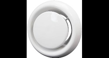 Ventilatie afvoer ventiel kunststof Ø 100 mm RAL 9002 met klemveren (DVLF100)