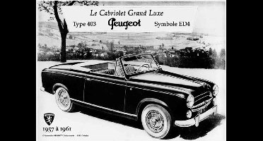 Metalen Bord 15x20 Peugeot 403 Cabriolet