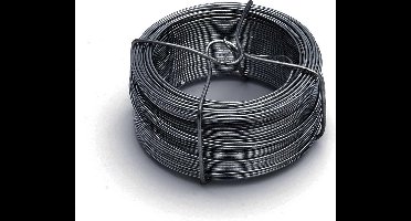 1x stuks binddraad / binddraden staal verzinkt 0,7 mm x 100 m op rol - zilver - dik ijzerdraad hobbymateriaal