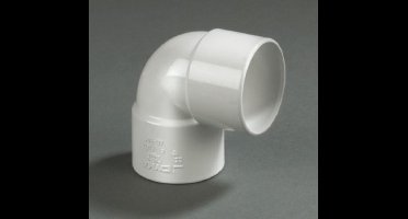 Dyka PVC lijm bocht wit 90° 40mm mof/mof wit