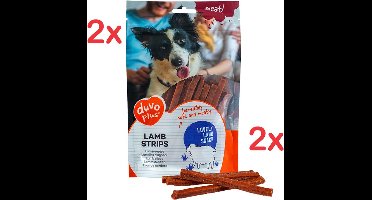 **2 x ** duvo+ lam en rijst sticks 80 gr 78.8% lamsborst - glutenvrij - geen toegevoegde suiker. **2 x 80 gr = 160 gr** zacht en smakelijk
