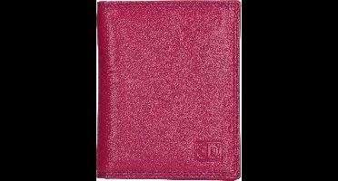 Double-D FH-serie Portemonnee Unisex - Wallet voor 1 t/m 4 pasjes- Portefeuille van 100% Leder - Fuchsia