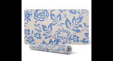 Elegante decoratieve bureauonderlegger met vintage bloemenpatroon 120x60 cm