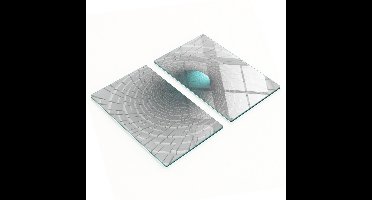 Multifunctionele decoratieve keukenplanken van gehard glas, 3D-formaat, 2x30x52 cm
