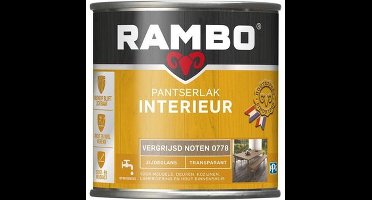 Rambo Pantserlak Interieur - Transparant Zijdeglans - Houtnerf Zichtbaar - Vergrijsd Noten - 1.25L