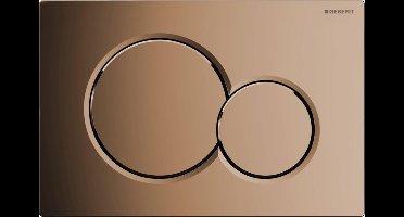 Geberit Sigma01 bedieningsplaat - 2-toets spoeling - ronde knoppen - edel - glans messing goud