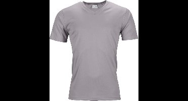 Fusible Systems - Heren Actief James and Nicholson T-Shirt met V-Hals (Grijs)