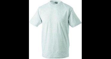James and Nicholson Unisex Zware Ronde Tee (Asgrijs)