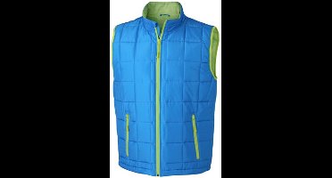 James and Nicholson Heren Gewatteerde lichtgewicht Vest (Aqua Blauw/Lijkgroen)