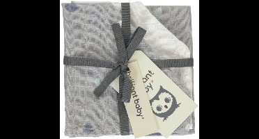 Briljant Baby Monddoekje Hydrofiel 30 x 30 - Sunny - Grijs - 3 Stuks