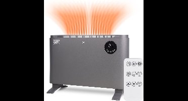 QLT Elektrische Kachel met Wifi en App Bediening – Convectorkachel met 3 Standen, Thermostaat en Timer – Wandverwarming – Vrijstaande Radiator – Grijs