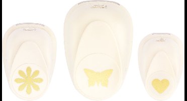 Vaessen Creative Pons Set - Figuurpons - Harten - 3 st. - 1,3 tot 3,5 cm