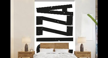 Behang - Fotobehang Pizza - Japandi - Decoratie - Vintage - Breedte 160 cm x hoogte 240 cm