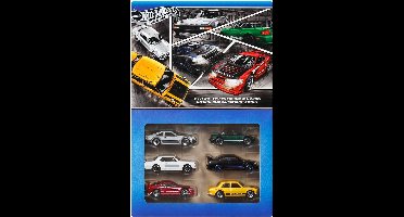 Hot Wheels Metalen Speelgoedauto's, Schaal 1:64, Set van 6 Japanse Voertuigen (Stijlen Kunnen Variëren)