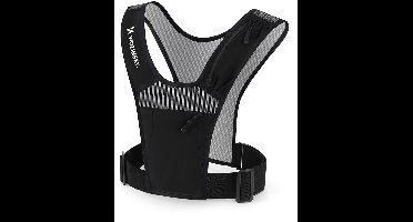 Wozinsky Reflecterend Loopvest - Veiligheidsvest - Lichtgewicht - Zwart - Verstelbaar - Met 3 Praktische Zakjes