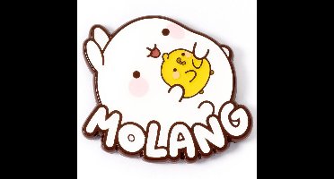 Molang Molang & Piu Piu Logo Unisex Speld - zilverkleurig - Standard