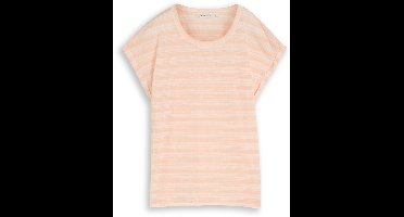 Tom Tailor Denim - T-shirt met streepjespatroon - Maat S - apricot white gradient stripe