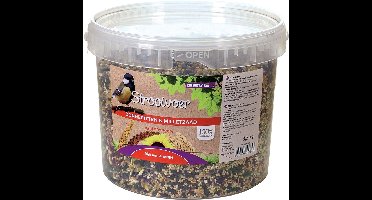 ESVE Strooivoer voor tuinvogels | emmer 3,5 kg | calorierijke zadenmix
