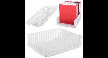 Pingyang Rongrong Handicraft Factory - Organiser voor Bureau - Wit - Kunststof - Opvouwbaar