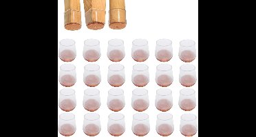 KARZO 24 stuks Kleine Transparante Siliconen Stoel, Ronde Stoel Sokken, Transparante Siliconen Stoelpoot Beschermers, voor Stoel Eettafel Koffietafel Tafelpoten