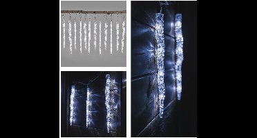 EMOS LED-kerstslinger – ijspegels, 12 stuks, 3,6 m, voor binnen en buiten, koudwit, DCPC07