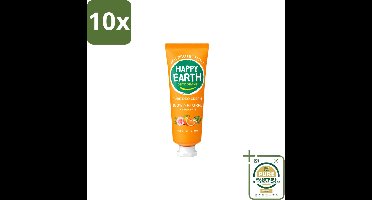 10 x Happy Earth – Deodorant Cream – 100% Natuurlijk Rose Petitgrain – 40 ml - Wasstrips - 100% Natuurlijk Deodorant - Fris Geur - Bloemige Geur - Deodorant Crème - Anti-irritatie